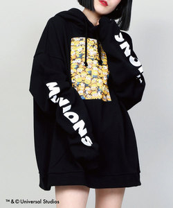 日本代购wego Ding Minions 男女款小黄人宽松套头卫衣帽衫3色 阿里巴巴找货神器