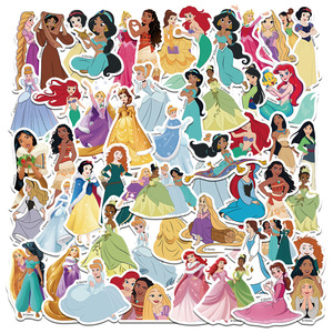 50张卡通公主集合白雪公主童话故事灰姑娘贴纸装饰奖励儿童迪士尼