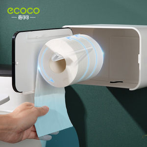 厕纸巾纸盒免打孔厕所纸盒卫生间盒新款卷纸抽筒水卫生防纸ecoco/