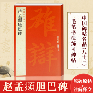 赵孟頫胆巴碑 中国碑帖名品83 毛笔书法字帖释文注释繁体旁注 赵体楷书毛笔字帖书法成人学生临摹练古帖 上海书画出版社