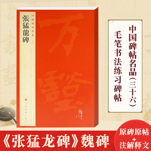 中国碑帖名品36 张猛龙碑 魏碑 释文注释 繁体旁注 楷书毛笔书法字帖 上海书画出版社