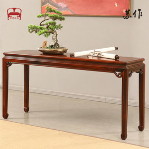 丹邦红木酸枝木案条中式供台桌明式平头几供佛台雕花盆景台供桌