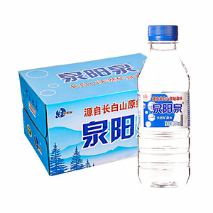 泉阳泉长白山天然矿泉水350mlx24瓶装整箱家用 买十箱送一 小瓶水