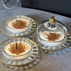 中式燕窝碗银耳盅玻璃带盖透明精致高级家用水果点心甜品碗小汤盅