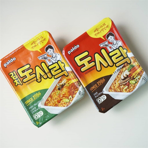 韩国进口零食paldo八道辣白菜牛肉鸡肉味韩式方便面速食拉面碗面