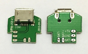 micro usb安卓贴片转直插母座母头插座插头转接电路板diy数据线