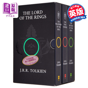 预售 【中商原版】指环王 英文原版小说 The Lord of Rings 魔戒三部曲 护戒同盟+双塔奇兵+王者归来 托尔金科幻经典书籍