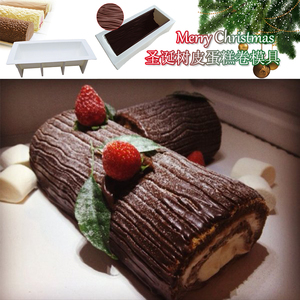 圣诞节树皮纹瑞士卷蛋糕模具 DIY纹路蕾丝垫法式慕斯垫烘焙模具
