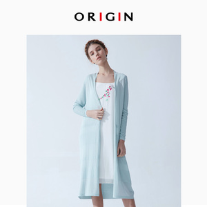 ORIGIN安瑞井女装春季新款休闲减龄针织衫时尚修身开衫外披