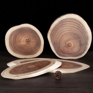 相思木实木木墩板木垫盘牛排板切菜板不规则圆面包板杯垫年轮木片