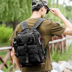 单双肩户外旅行包双肩迷彩战术背包小胸包男大容量工具包路亚背包