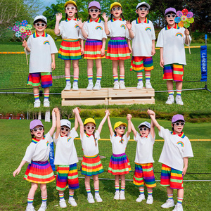 六一儿童啦啦队演出服小学生运动会啦啦操幼儿园可爱合唱表演园服