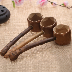 木水勺纯手工复古竹水瓢怀旧打水分茶勺传统竹勺子长柄老式打酒勺