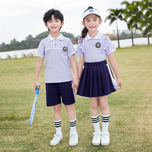 男女生夏季短袖短款校服套装中小学生运动会表演服班服幼儿园园服