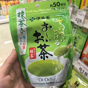 现货秒发日本伊藤园 さらさら即溶抹茶浓绿茶粉 浓茶40g 80g无糖