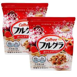 【正品】日本卡乐比富果乐水果燕麦片500g儿童即食早餐代餐冲饮