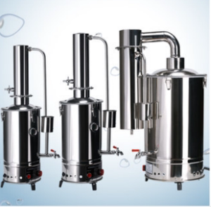 。5L/10L/20L（升）/小时 自动断水保护不锈钢电热蒸馏水器木箱包