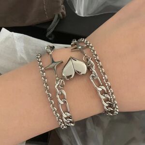 Love magnet couple bracelet Men's women's爱心磁铁扣情侣手链