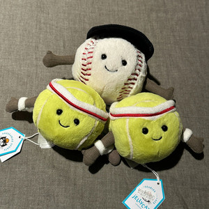 现货代购Jellycat运动系列网球棒球毛绒玩具可爱公仔礼物陪伴送礼