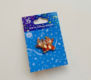 孤品现货 东京迪士尼乐园35周年限定 花栗鼠 徽章