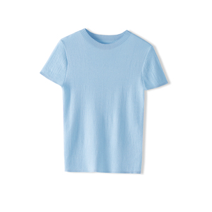 【悠悠粉丝】夏季桑蚕丝+莱赛尔针织衫进口超细纱线T恤短袖2S1123