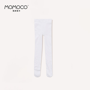 MOMOCO/玛米玛卡女童舞蹈裤袜2024四季新款小女孩白色面膜连体袜