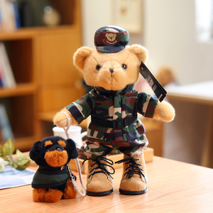 抱抱宝贝警察小熊公仔搜救犬毛绒玩具消防熊玩偶可爱生日礼物