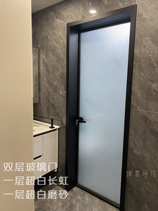 厨房卫生间铝合金单开门极窄框1.6 双层钢化安全玻璃单层1780一套