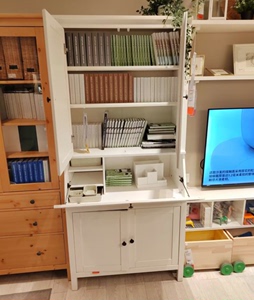 宜家 组装汉尼斯 工作桌带拼接件北欧办公文件柜 电脑桌国内代购