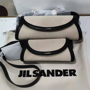 Jil sander单肩包女2023新款圆筒包真皮女包百搭复古斜挎包帆布包