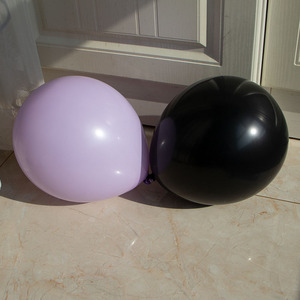 双层浪漫浅紫色黑色气球网红成人礼生日派对布置拍照道具开业装饰