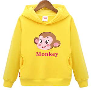 猴子Monkey动物秋冬加绒卫衣春季薄款童装男女长袖亲子装学生外套