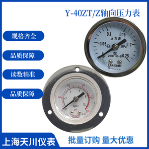 上海天川 Y-40Z 轴向无边压力表 Y40ZT 气压表 水压表 真空表