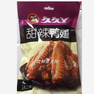 久久丫甜辣鸭翅 微辣 即食 包邮142g  4袋   6袋  10袋  多省包邮