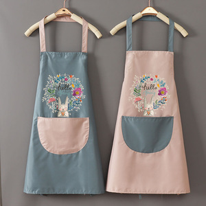 厨房围裙女防水防油家用可擦手日系韩版可爱时尚新款做饭工作服