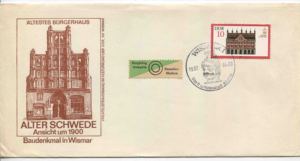 德国邮票 东德 1984年 古老市镇 维斯马建筑 纪念封FDC-L-06