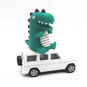 搪胶恐龙小怪兽带BB哨 儿童玩具 蛋糕摆件 Q版恐龙情景装饰