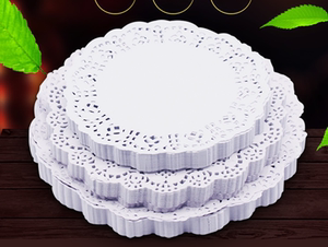 蛋糕花底纸圆形吸油纸点心面包底垫纸小吃碟垫纸 烘焙用纸 花边纸