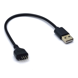 USB2.0 A公头转9针9PIN主板内置蓝牙水冷RGB数据转外置U口转接线