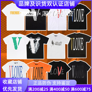 现货VLONE 大V情人节万圣节闪电联名日本限定黑白短袖T恤