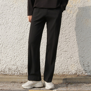 韩版新品春季百搭修身青年黑色西裤男士拉长比例长款休闲裤子 K22