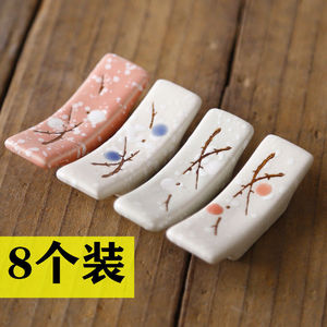 日式梅花筷托 陶瓷筷子托筷枕创意厨房筷拖餐具勺子筷子架