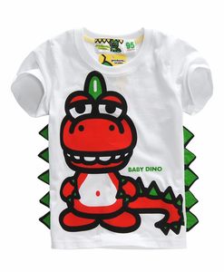 齐齐蛙夏季儿童男女童甜心鸭子纯棉卡通半袖T恤 小恐龙亲子装3822