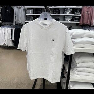 Calvin Klein CK男士2024新款纯棉时尚圆领短袖T恤宽松休闲CM3-99