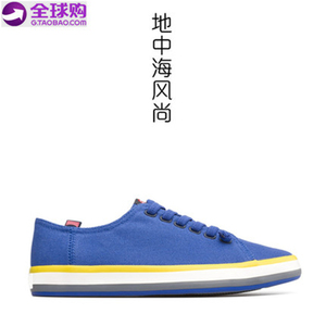 现货CAMPER男鞋看步正品代购 蓝色运动休闲帆布板鞋 K100158-003
