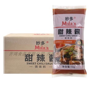 妙多甜辣酱1kg*12包整箱商用手抓饼汉堡炸鸡酸甜辣椒酱泰式甜辣酱