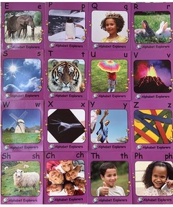 红*箭儿童简单英文 宝宝早教启蒙英语  字母探索者 （16本）紫色