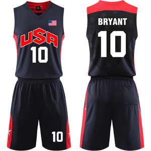 10号科比USA梦之队梦十美国国家队篮球比赛训练服套装定制印刷