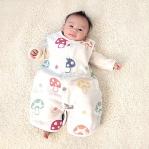 日本采购 Hoppetta宝宝六层纱布纯棉睡袋蘑菇盖被婴儿防踢被