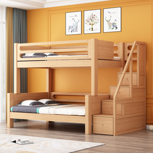 可拆分全实木上下铺双层床交错式高低床小户型上下床儿童床子母床